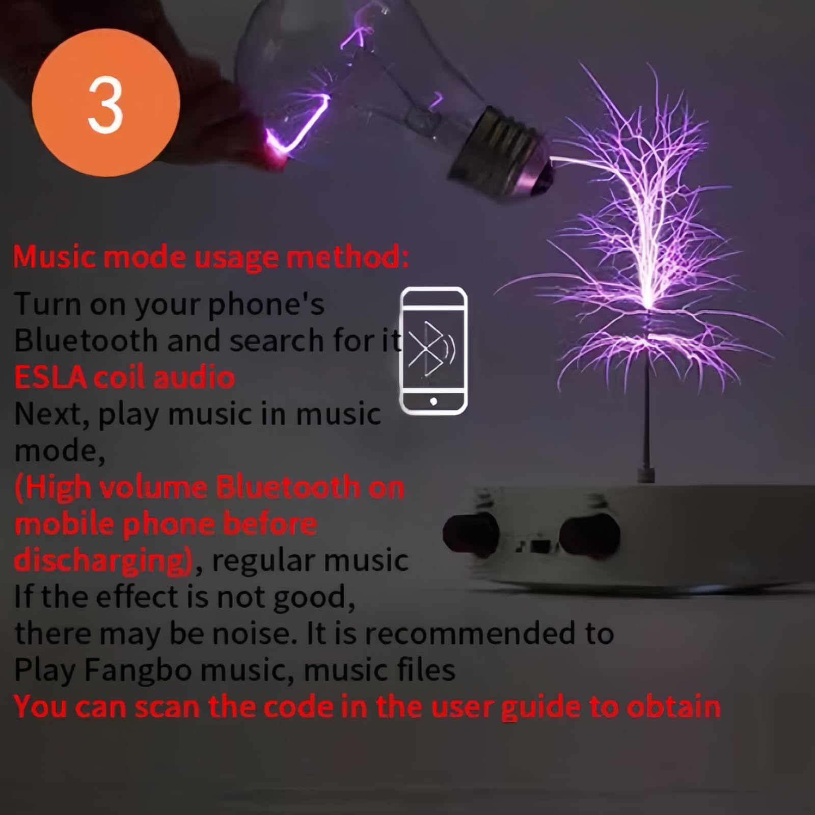 Music Tesla Coil Arc Plasma Coil Desktop Toy Science Education kit Mode Touchable Artificial Lightning Spark Gap Arc Generator Teaching Experiment Tool Teen boy Gifts