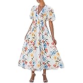 Maxigerui Women's Summer Floral Maxi Dress Spring Wedding Guest Dress 2026