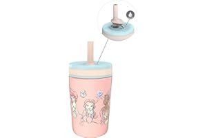 Zak Designs Disney Princess Kelso Toddler Cups For Travel or At Home, 12oz Vacuum Insulated Stainless Steel Sippy Cup With Leak-Proof Design For Kids (Ariel, Belle, Cinderella, Mulan, Tiana)