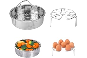 Toppan 304 Stainless Steel Egg Rack Boiler Vegetable Hot Dog Dumpling Baby food steamed bun Steamer Basket with 5,6,8 qt Elec