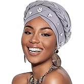 African Women Turban Caps Pre-Tied Twisted Turbans Head Scarf for Women Hair Wraps Cover Beanie Cancer Chemo Headwear