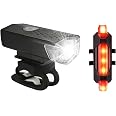 Kit de luzes de bicicleta recarregável, conjunto de farol e lanterna traseira, liberação rápida, impermeável, vários modos de