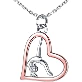 Gymnastics Gifts for Women Gymnast Necklace 925 Sterling Silver Gymnastics Fashion Jewelry Pendant Birthday