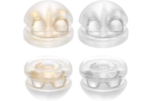 CONGARTENO 32 Pcs Silicone Earring Backs Locking Screw-on Ear Jewelry Backs for Studs with Silver and Gold
