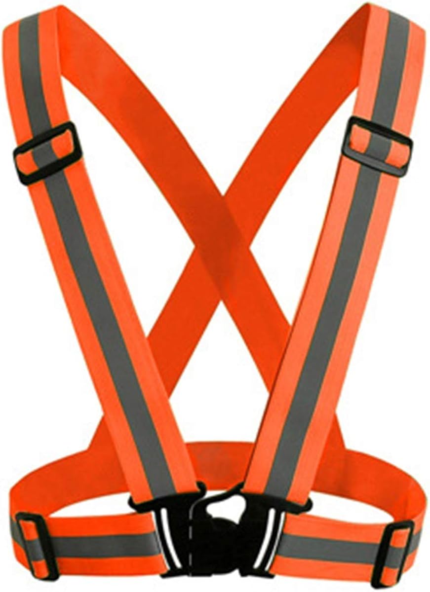DEALPEAK Adjustable Reflective Vest Safety Strap Security Visibility