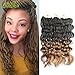 Wavy Senegalese Twist Crochet Hair Braids Free Ends Curly Synthetic Hair Extensions Kanekalon Braiding Hair Twist Dreadlocks T1B/27# 18 inch (3packs/lot) Elisha