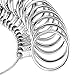 Flexzion Ring Sizer Finger Sizing Measuring Jewelry Accurate Tool Stainless Iron Metal Size US 0-13 with Gauge Set of 27 pcs Circle Models in Silver