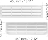 Awenta White Plastic Ventilation Grille 120 x 440mm Interior Door Vent view 4