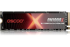 OSCOO 1TB NVMe SSD, PCIe4.0 X4 M.2 2280 SSD, Up to 7400MB/s Read & 6500MB/s Write, 3D NAND Flash, Internal Gaming Solid State