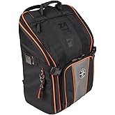 Klein Tools 55482 Tool Bag Backpack, Heavy Duty Tradesman Pro Tool Organizer with 21 Pockets and Large Interior, Water Resistant