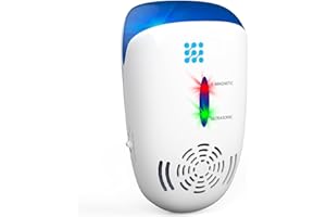 REKORI 1-Pack Effective Ultrasonic Pest Repeller - Wall Plug-in Electromagnetic + Ionic - Ant Fly Mosquito Mouse Rats Roach Repellent Indoor - Cockroach Control Safe Quiet Device - Up to 1500 Sq.Ft