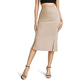 Urban CoCo Women's Stretch Office Fishtail Pencil Skirt High Waist Bodycon Midi Skirt with Slit