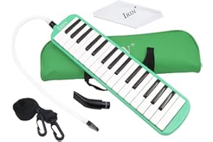 Btuty Melodica Instrument 32 Keys Melodica Piano Musical Instrument for Beginner Gift with Carrying Bag Melodicas (green)