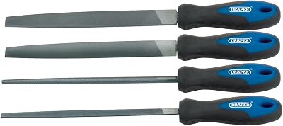 Draper 44962 Engineers Metal File Set 200mm 4 Piece Soft Grip