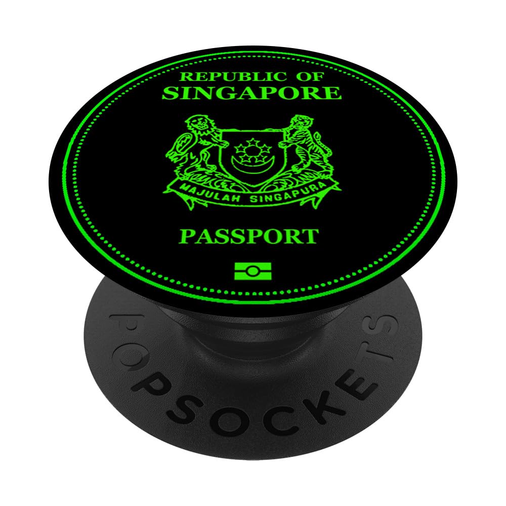 Singapore,Singaporean,Singapore passport,Singapore flag. PopSockets Swappable PopGrip