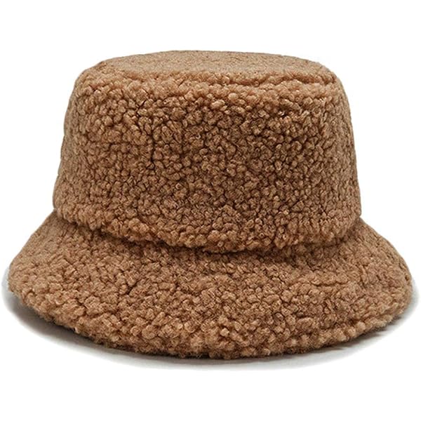 Winter Faux Fur Furry Bucket Hat Fluffy Fuzzy Warm Hat Plush  display picture 1