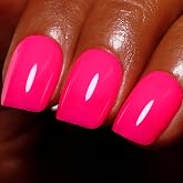 Ozzeal Neon Gel Polish, 0.5 Fl Oz Hot Pink Gel Nail Polish Neon Pink Spring Summer Soak Off LED UV Gel Nail Polish Starter Manicure Salon DIY Nail Gel Polish