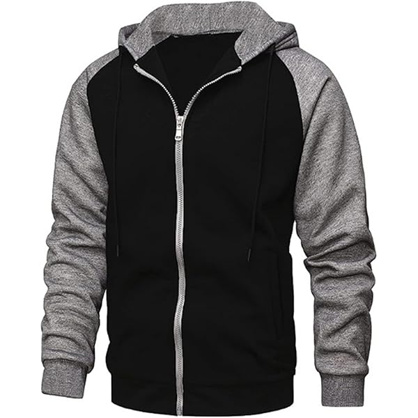 Mens Full Zip Hooded Sweatshirt Zip-up Hoodie Sweatshirts