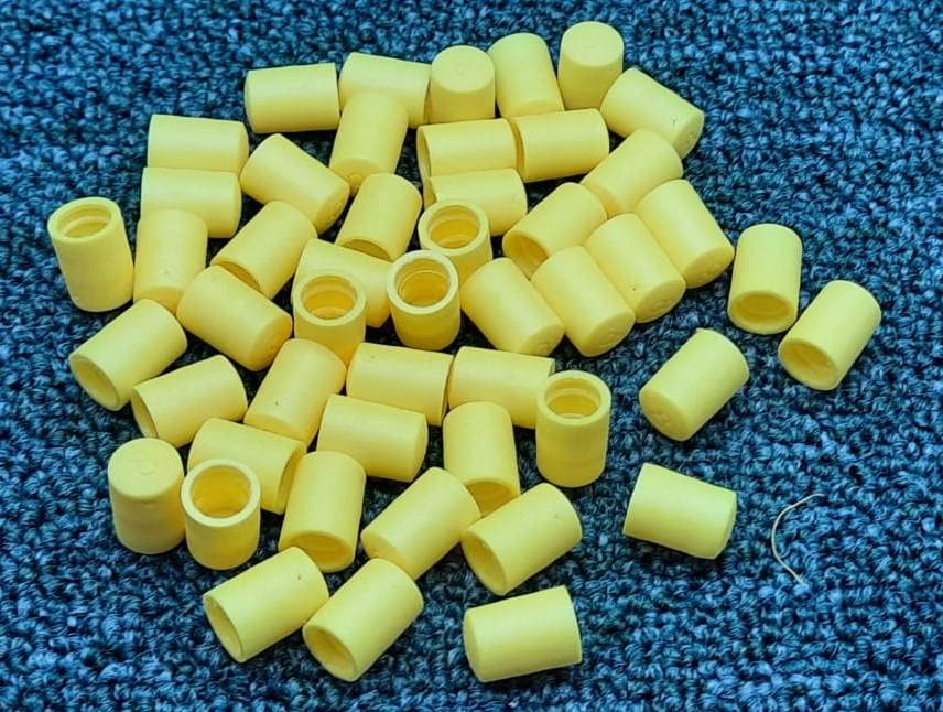 TERF® High Quality Yellow PVC Screws Thread Stud End Protective Cap Cover M8 (8mm) X 13mm Screw Thread Stud Pipe Bolt End Protector PVC Safety Cap Cover - Pack of 10