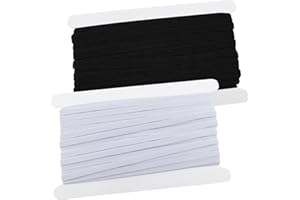 Elastic Bands for Sewing 1/4 Inch, 22 Yards Flat Elastic Bands Sewing Waistband Braided Elastique Cord Strap Stretch String W