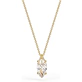 ACC PLANET Gold Necklaces for Women, Dainty Cubic Zirconia Pendant Necklace 18K Gold Plated Diamond Pendant Oval Rhinestone Teardrop Necklaces Simple Gold Necklace Jewelry Gifts for Women Trendy