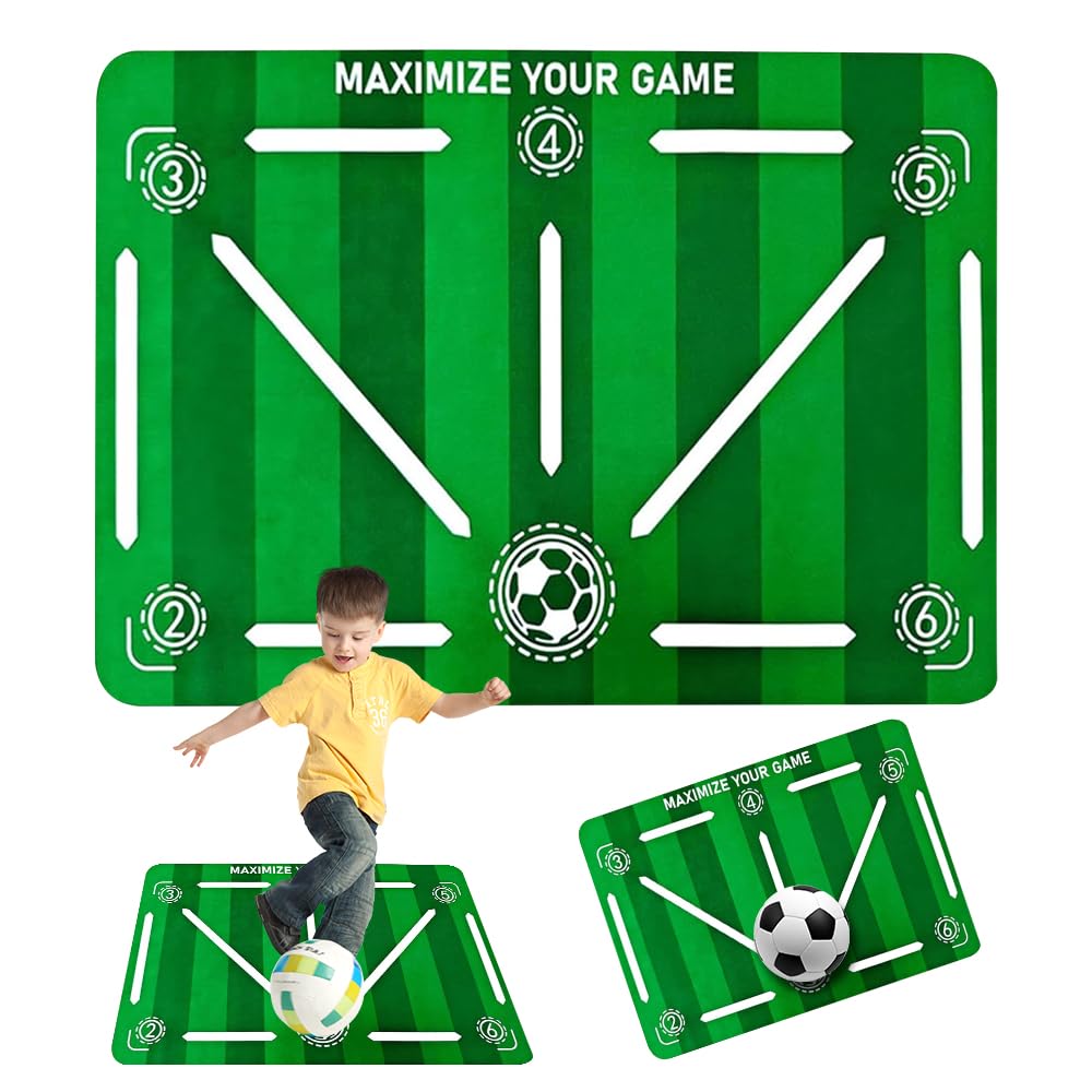 JOAASU Football Mastery Mat - 90x60cm Dribble Training Mat for Kids & Adults, Anti-Skid Carpet for Indoor & Outdoor Ball Control Practice