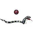 Fashionclubs Remote Control Snake Toy for Kids,[New Version] 17" Infrared RC Realistic Rechargeable Naja Cobra Snake Toy with Retractable Tongue and Swinging Tail,Children Christmas Birthday (Black)