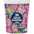 Jolly Flat Lollipops (Suckers) – 36 Count Variety Pack – Watermelon, Pink Lemonade, Green Apple, Cherry – Individually Wrapped Fruity Candy