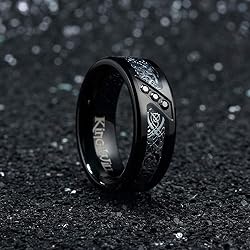 King Will GEM 8mm Black Fiber Paper with Zircon
