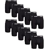 IZOD Mens Boxer Briefs - 10 Pack Stretch Performance Mens Underwear Boxers with Functional Fly Pouch, 6" Inseam (Size: S-XXL)