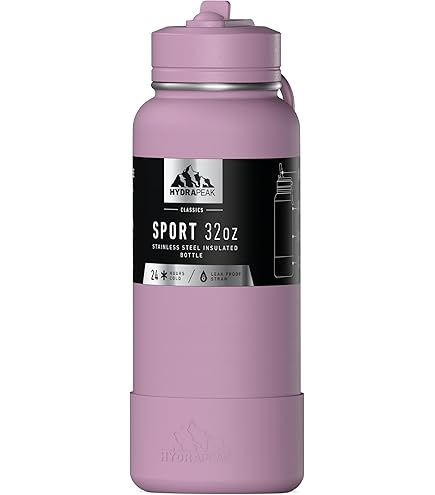 Amazon.com: Hydrapeak 32oz Sport Insulated Water Bottle with
