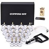 MUCHOO Cupping Set Professional Chinese Acupoint Cupping Therapy Sets Portable, Suction Hijama Cupping Set with Vacuum Magnetic Pump Cellulite Cupping Massage Kit 22-Cup