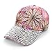 Rhinestone Bling Embellished Pink Flower Baseball Cap