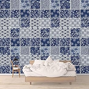 Wall Mural Beautiful Pattern of Mosaic Removable Self-Adhesive Large Wallpaper - 66x96 inches