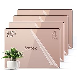 4-Pack Rose Gold Mirror Acrylic Sheets 23.75" x