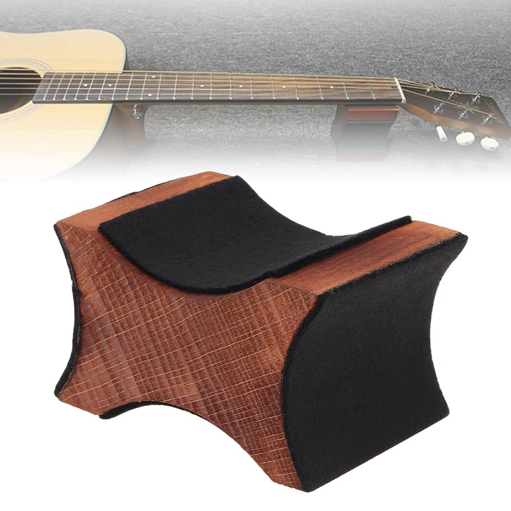 MuzcYM Guitar Neck Rest Support Wood Base Luthier Repair Tool 2 Usage Height for Electric Acoustic Guitar Bass Ukulele Mandolin Violin Cello
