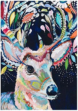 Diamond Painting Kit ACTIMEX 5D DIY Diamond Painting Rhinestone Crystal Embroidery Pictures Cross Stitch for Home Wall Decoration Watercolor elk 30 * 40 cm (11.8 * 15.7 inch)