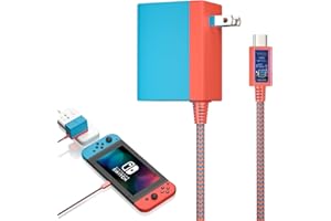 IESOOY Switch Charger for Nintendo Switch, AC Adapter for Nintendo Switch -Fast Charger Compatible Nintendo Switch/Switch Lite/Switch OLED, 39W 15V/2.6A Output Support TV Mode and Dock Station