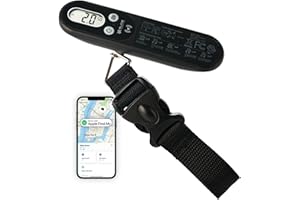 SLIDE INNOVATIONS Digital Luggage Scale, Compatible with Apple Find My (iOS), Suitcase Weight Scale and Tracker, Luggage Weighing Scale with 110-Pound Weight-Indicator Limit, Travel Accessory