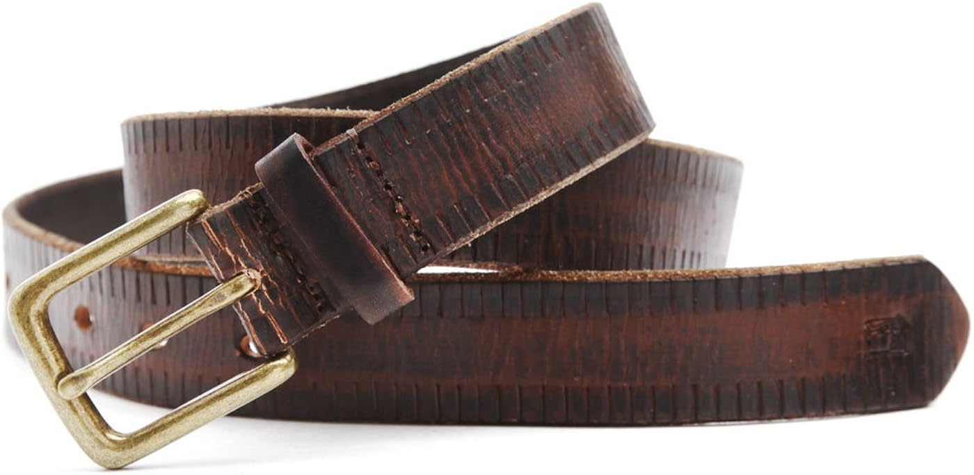 SCOTCH AND SODA Belts Men Brown Stamped Leather Belt for men L Amazon.co.uk Clothing