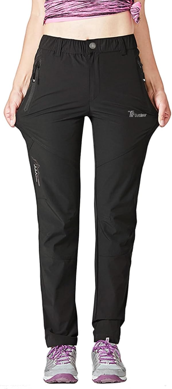 donhobo Damen Outdoor Wanderhose Quick Dry Campinghose Ultraleichter Verschleißfester UV-Schutz Atmungsaktiv Trekkinghose Funktionshose