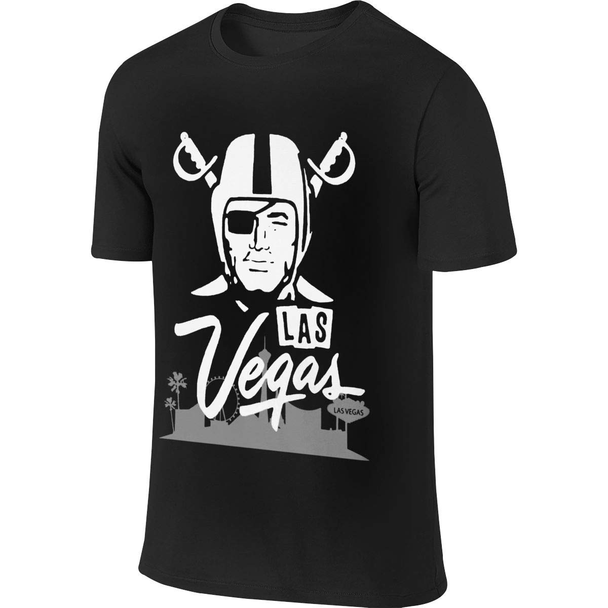  Las Vegas Skyline Oakland Raiders Funny Running Black T Shirt