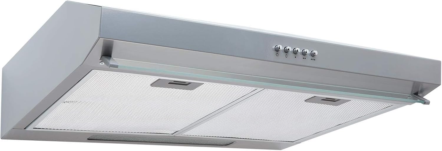 SIA STH50SI 50cm Silver Slimline Visor Cooker Hood Kitchen Extractor