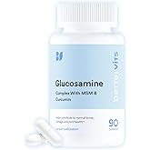 Bettervits Glucosamine Chondroitin MSM Joint Complex, Women &amp; Men | 90 Ct | With Vitamin C &amp; Boswellia Serrata for Cartilage, Mobility &amp; Flexibility | High-Strength Joint Health Formula.
