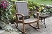 Outdoor Interiors Resin Wicker and Eucalyptus Rocking Chair, Brown and Grey