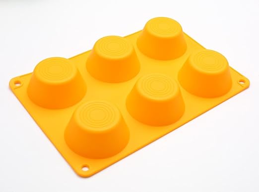 PingZhi G-138 6-cavidad Oval silicona molde para jabón, torta, pan ...