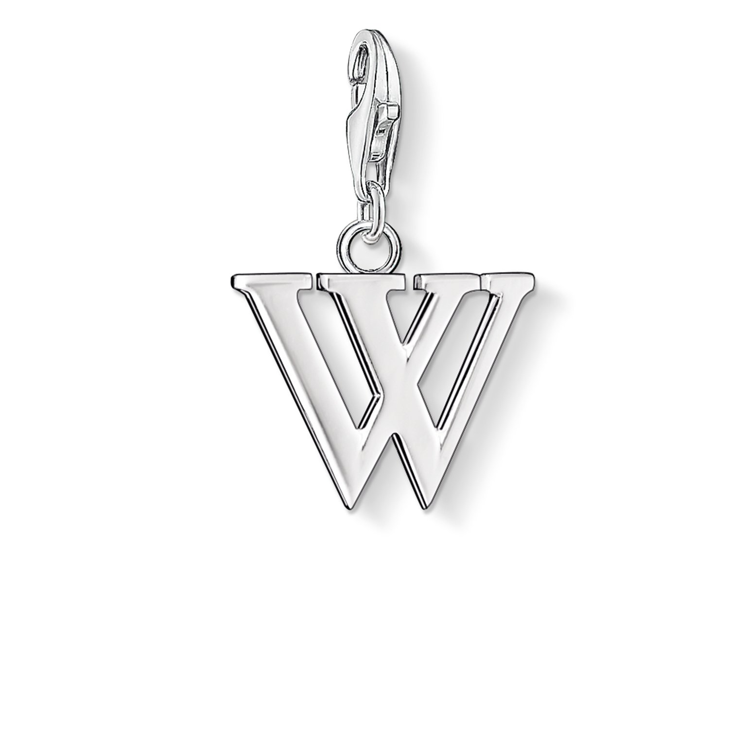 Thomas Sabo Women Charm Pendant Letter A-Z Charm Club Silver 925 Sterling Silver, Letter W โ image 1