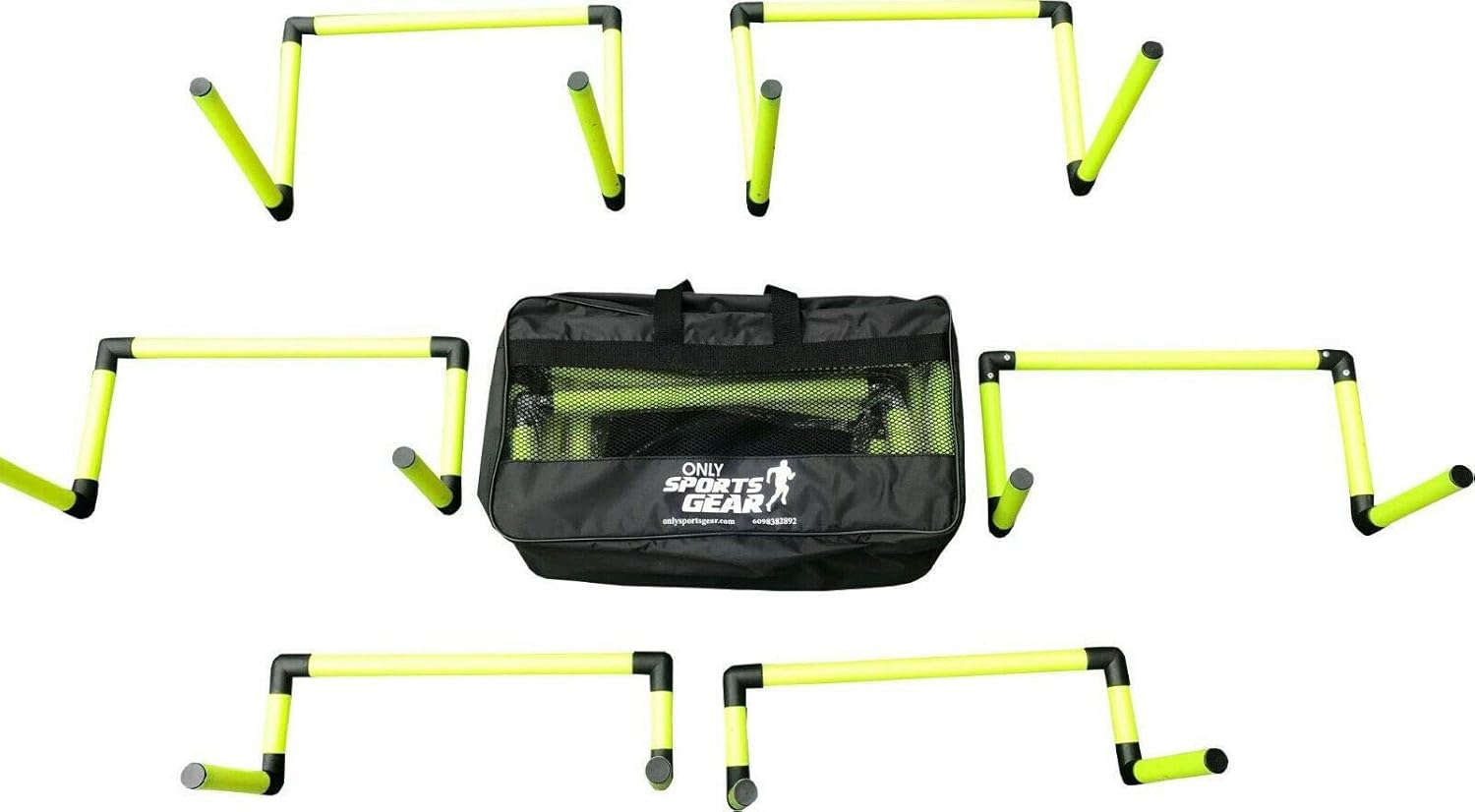 Sportsgear Set Of 6 Adjustable Speed Agility Hurdles Set 6" 9" 12" (2 Each): Clothing