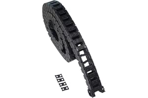 TFORVE Low Noise Drag Chain Cable Carrier Wire 18mmx18mm (H x W) for 3D Printer and CNC Machine,Inside and Outside Openable R28 Flexible Cable Chain