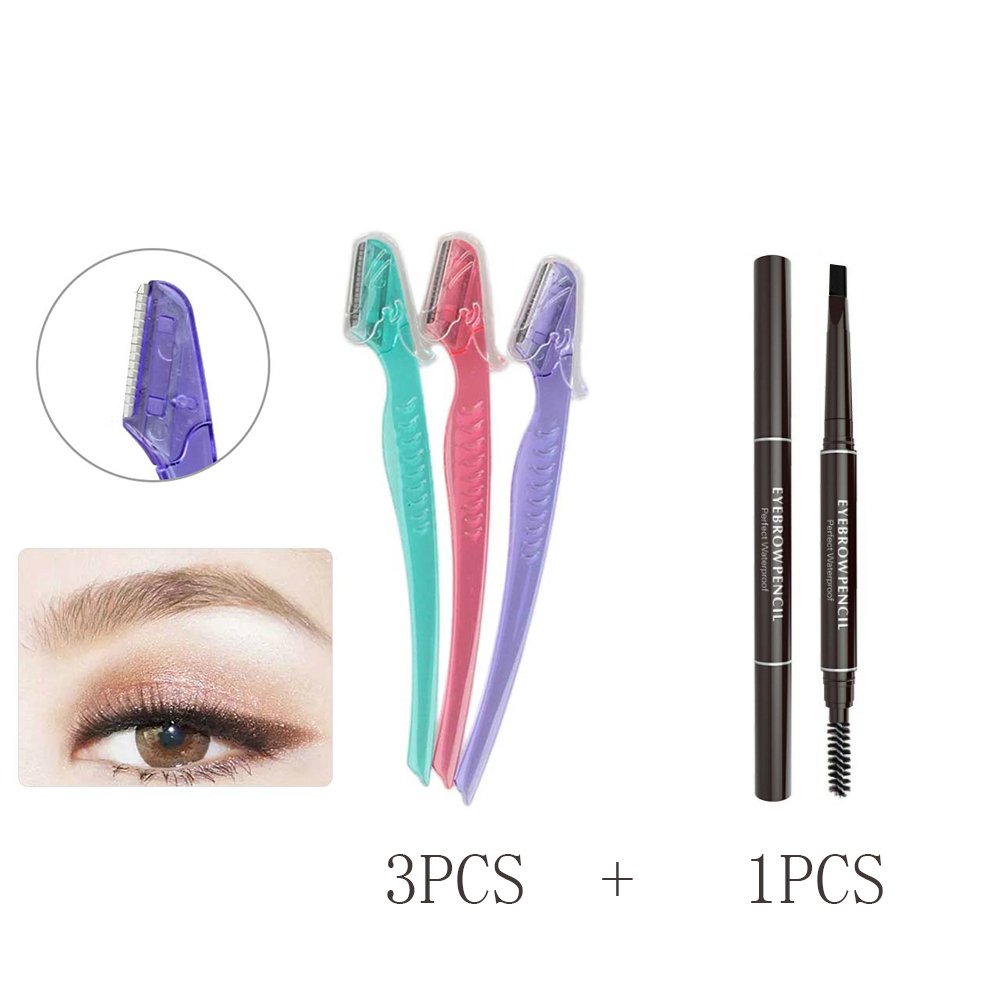 1 Set Fashion 3pcs Facial Blade Knife Eyebrow Trimmer
